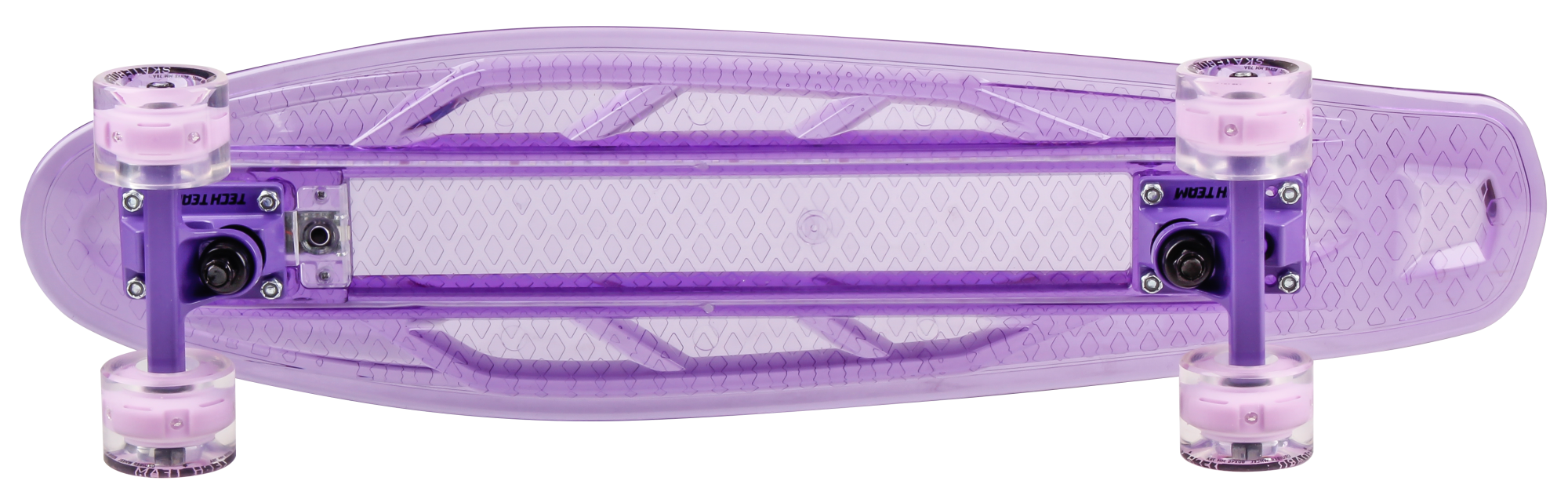 Скейтборд пластик Transparent27 light purple 1/4 TLS-403L