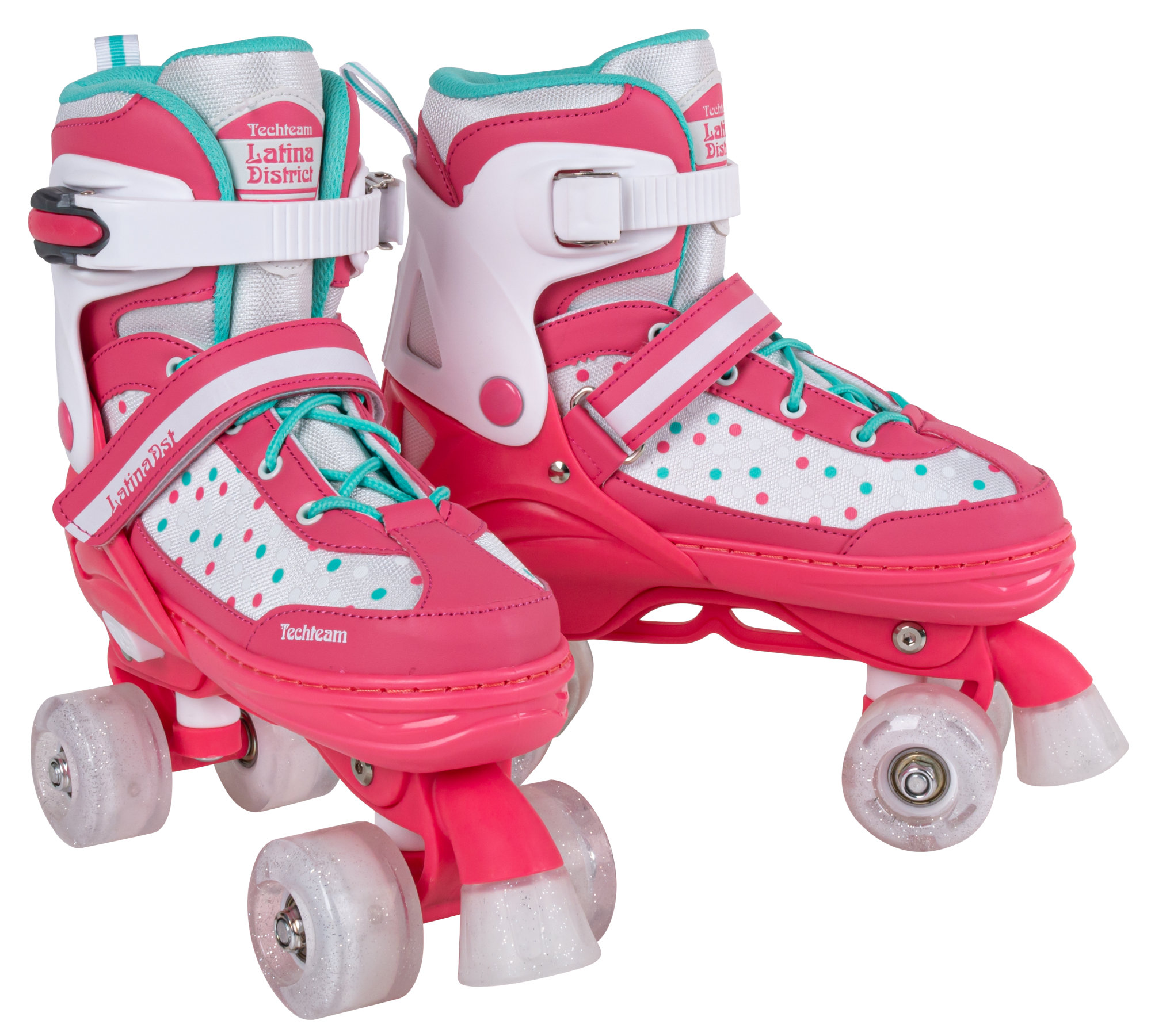 Коньки для танцев КВАДЫ Latina District белый/розовый S р.30-33
