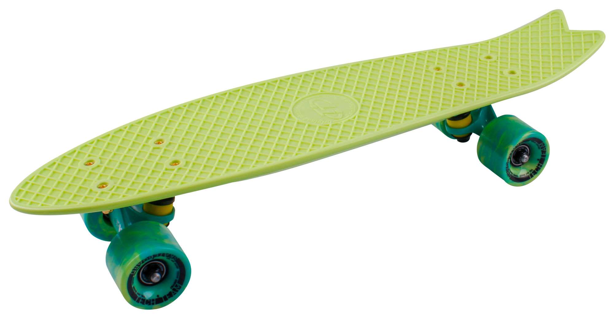 Скейтборд пластиковый Fishboard 23  light green 1/4 TLS-406
