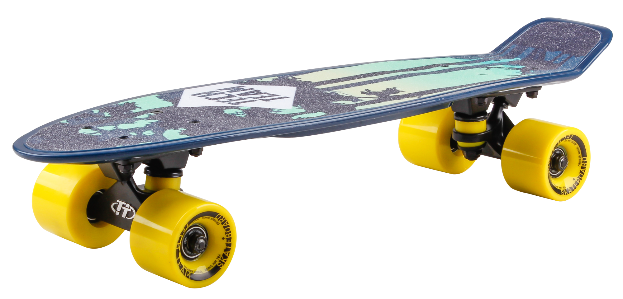 Скейтборд пластик Kiwi 22 blue 1/4 TSL-401P