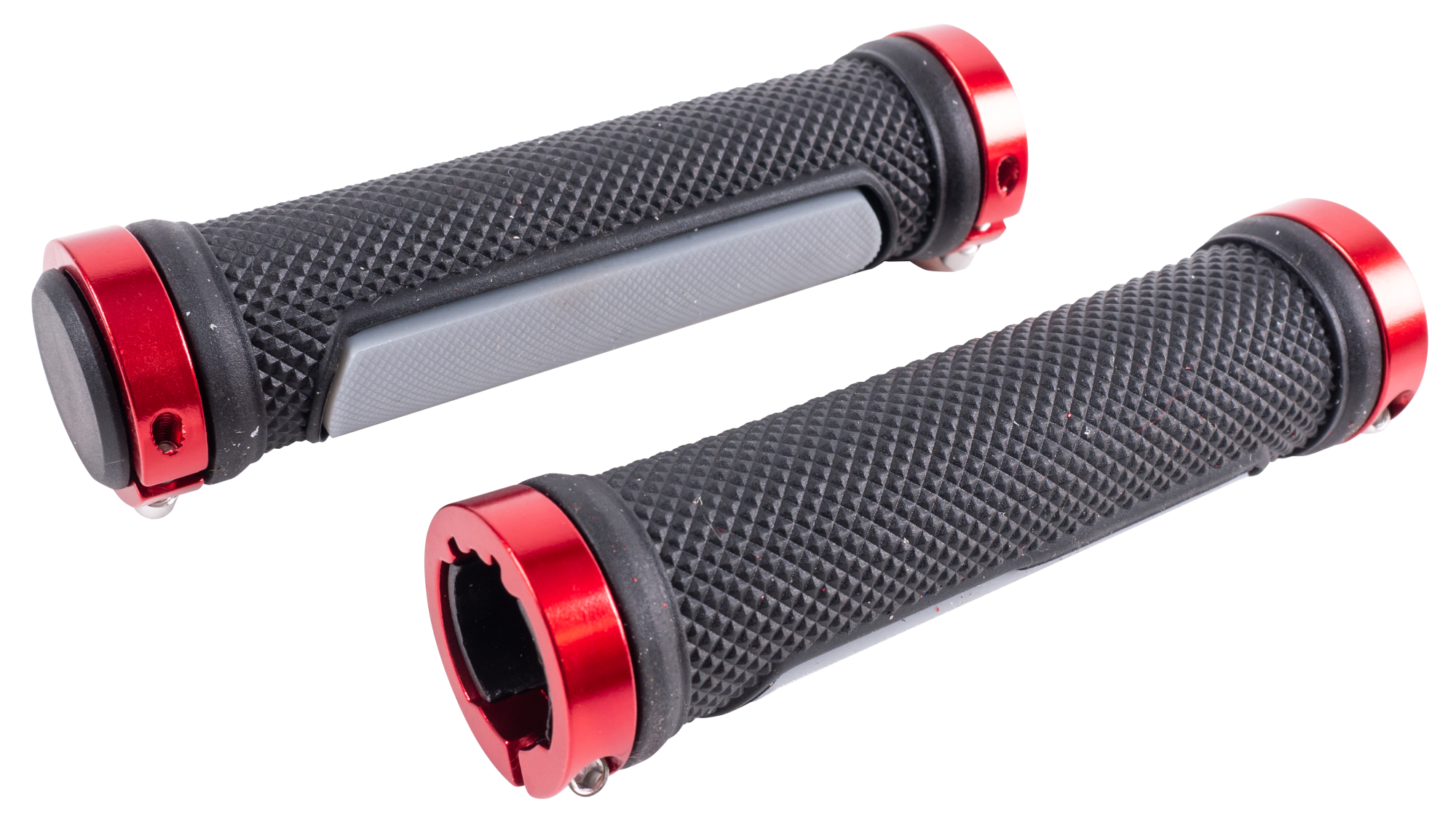 Грипсы круглые с двумя кольцами фиксаторами TPE 130 мм  SZ-051 SZ-051